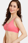 Rosaline Everyday Double Layered Non Wired 3/4th Coverage T-Shirt Bra - Pink Lemonade — thumbnail 3